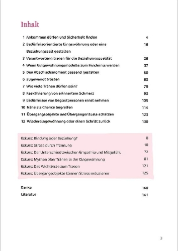 Buchcover und Innenansicht für das Buch: Ankommen dürfen statt loslassen müssen