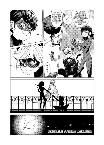 Buchcover und Innenansicht für das Buch: Miraculous - Die Abenteuer von Ladybug und Cat Noir (Manga) 01
