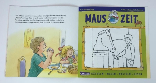 Buchcover und Innenansicht für das Buch: LESEMAUS 69: Conni besucht Oma und Opa