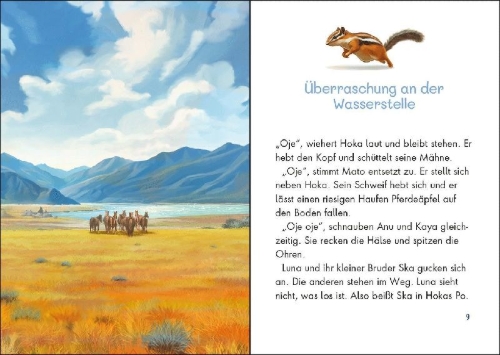 Buchcover und Innenansicht für das Buch: Wildpferde - mutig und frei (Band 6) - Im Revier des Bären