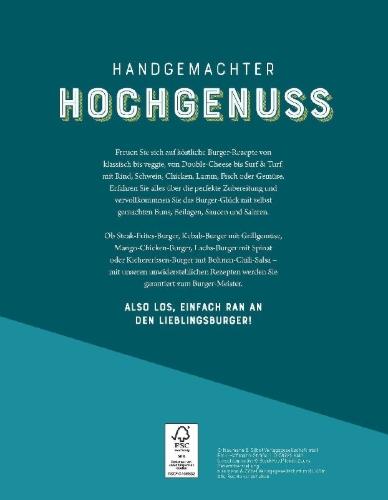 Buchcover und Innenansicht für das Buch: Das ultimative Burger-Grillbuch