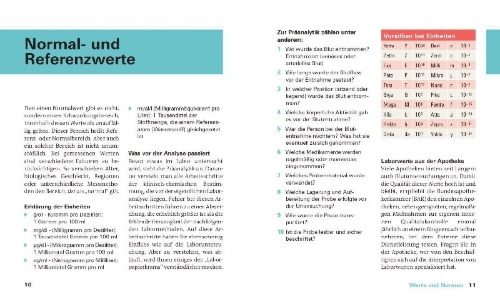 Buchcover und Innenansicht für das Buch: Meine Laborwerte