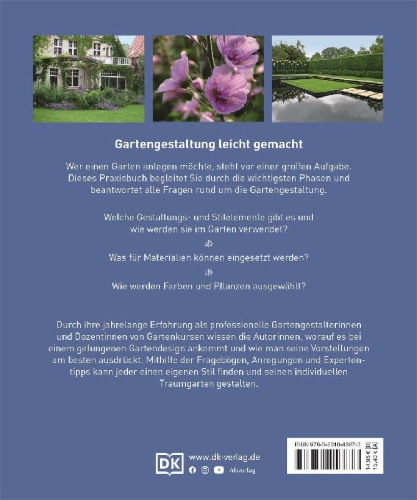 Buchcover und Innenansicht für das Buch: Praxisbuch Gartengestaltung