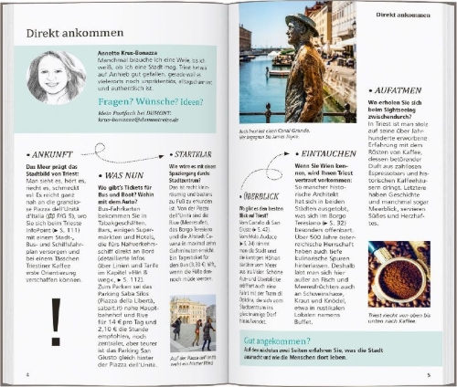 Buchcover und Innenansicht für das Buch: DUMONT direkt Reiseführer Triest
