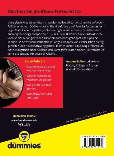 Buchcover und Innenansicht für das Buch: Gitarrenakkorde für Dummies