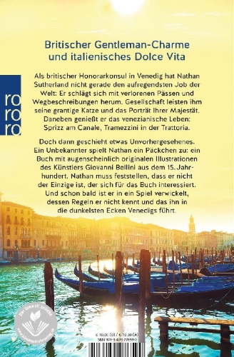 Buchcover und Innenansicht für das Buch: The Venetian Game
