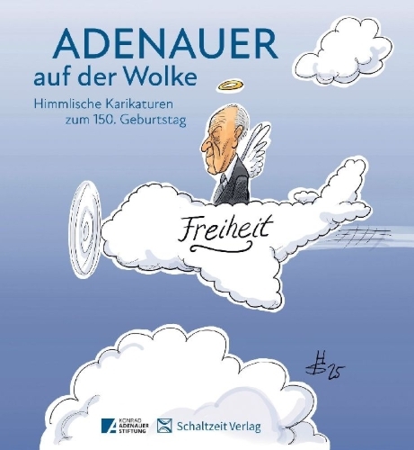 Buchcover und Innenansicht für das Buch: Adenauer auf der Wolke