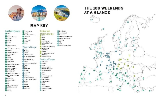 Buchcover und Innenansicht für das Buch: Lonely Planet 100 Weekends in Europe