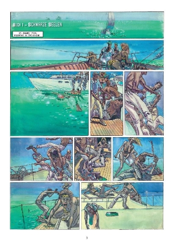 Buchcover und Innenansicht für das Buch: Die Haie von Lagos Gesamtausgabe. Erster Zyklus