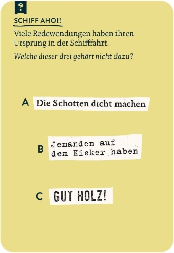 Buchcover und Innenansicht für das Buch: Das große Quiz der Redewendungen & Sprichwörter