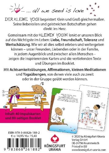 Buchcover und Innenansicht für das Buch: Der Kleine Yogi Herzbotschaften
