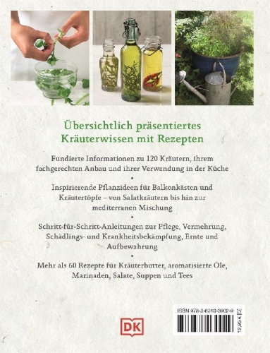 Buchcover und Innenansicht für das Buch: Küchenkräuter anbauen und genießen