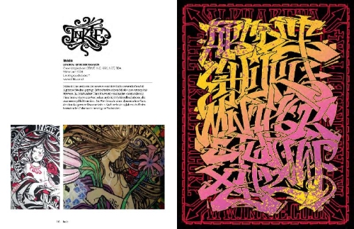 Buchcover und Innenansicht für das Buch: Street Fonts. Graffiti Alphabets from Around the World
