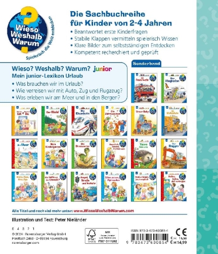 Buchcover und Innenansicht für das Buch: Wieso? Weshalb? Warum? Sonderband - Mein junior-Lexikon: Urlaub