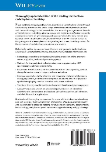 Buchcover und Innenansicht für das Buch: Essentials of Carbohydrate Chemistry and Biochemistry