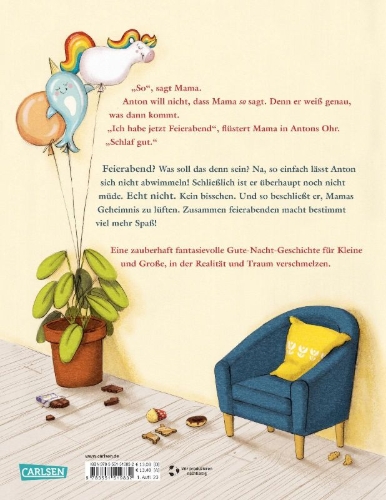 Buchcover und Innenansicht für das Buch: Mama macht Feierabend