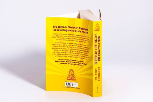 Buchcover und Innenansicht für das Buch: Life Hacks from the Buddha