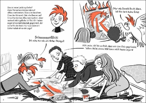 Buchcover und Innenansicht für das Buch: Red - Der Club der magischen Kinder (Band 2) - Ermittlungen undercover