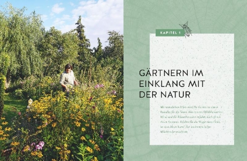 Buchcover und Innenansicht für das Buch: Wilde Ecken für jeden Garten
