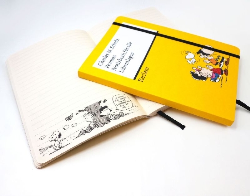 Buchcover und Innenansicht für das Buch: Peanuts. Notizbuch für alle Lebenslagen