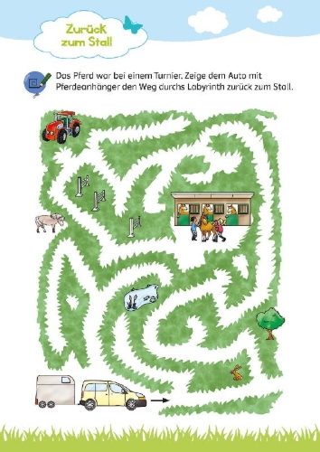 Buchcover und Innenansicht für das Buch: Klett Mein großer bunter Vorschul-Rätselblock