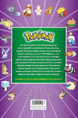 Buchcover und Innenansicht für das Buch: Pokémon Super Extra Deluxe Essential Handbook