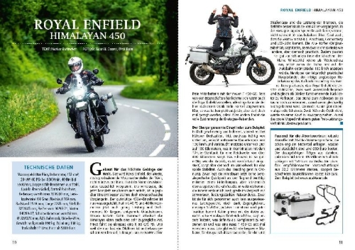 Buchcover und Innenansicht für das Buch: Ride - Die besten Reisemotorräder: neu & gebraucht