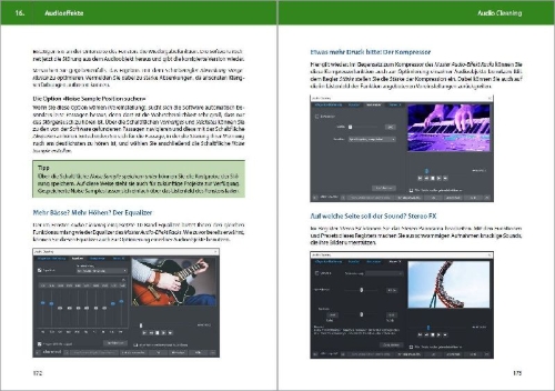 Buchcover und Innenansicht für das Buch: MAGIX Video deluxe 2026 - Das Buch zur Software. Die besten Tipps und Tricks.