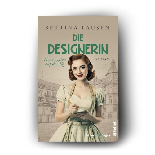 Buchcover und Innenansicht für das Buch: Neue Zeiten auf der Kö - Die Designerin