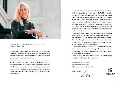 Buchcover und Innenansicht für das Buch: Gesundheit kannst du lernen.