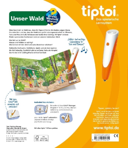 Buchcover und Innenansicht für das Buch: tiptoi® Wieso? Weshalb? Warum? - Unser Wald