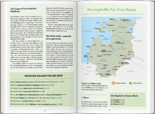 Buchcover und Innenansicht für das Buch: DUMONT Reise-Handbuch Reiseführer Baltikum