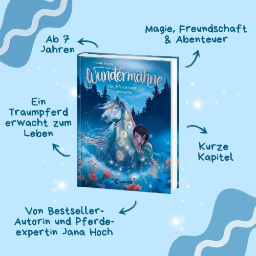 Buchcover und Innenansicht für das Buch: Wundermähne (Band 1) - Die Pferdemagie erwacht