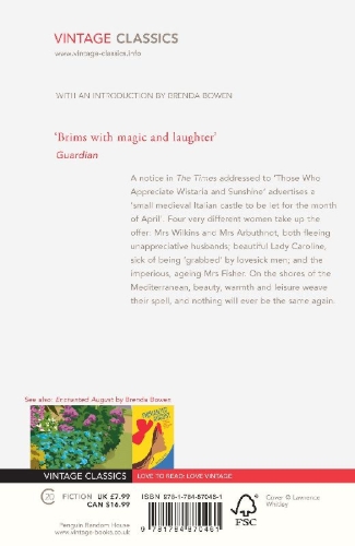 Buchcover und Innenansicht für das Buch: The Enchanted April