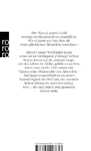 Buchcover und Innenansicht für das Buch: Le Mythe de Sisyphe