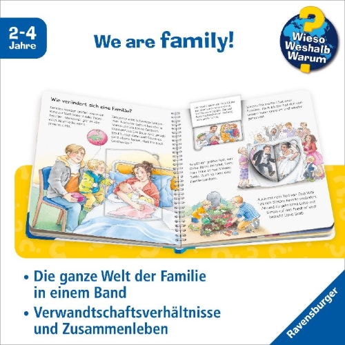 Buchcover und Innenansicht für das Buch: Wieso? Weshalb? Warum? junior, Band 39: Mama, Papa, Oma, Opa