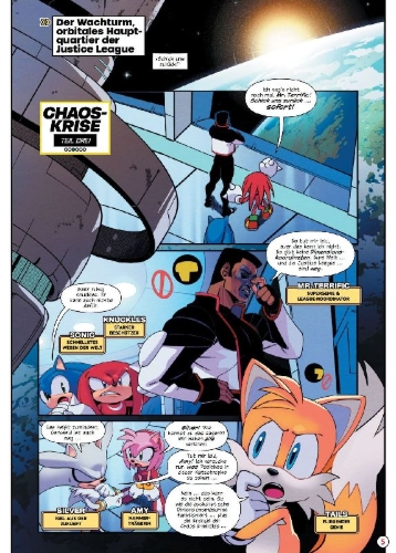 Buchcover und Innenansicht für das Buch: DC X Sonic The Hedgehog #3-#5