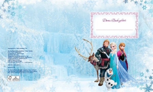 Buchcover und Innenansicht für das Buch: Disney Die Eiskönigin: Völlig unverfroren Freundebuch
