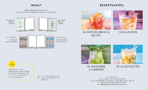 Buchcover und Innenansicht für das Buch: Cocktails