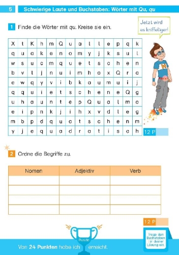 Buchcover und Innenansicht für das Buch: Die Deutsch-Helden: Deutsch-Testblock So gut bin ich! 3. Klasse