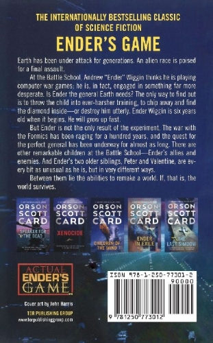 Buchcover und Innenansicht für das Buch: Ender's Game