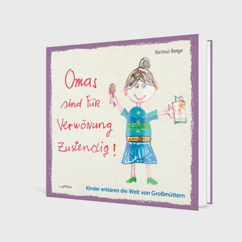 Buchcover und Innenansicht für das Buch: Omas sind für Verwönung zustendig
