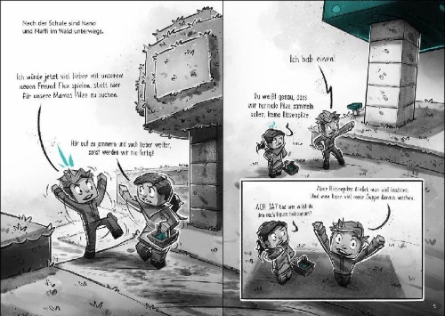 Buchcover und Innenansicht für das Buch: Das Dorf (Band 5) - Versunken im Ozean