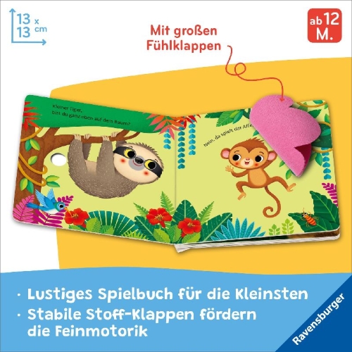 Buchcover und Innenansicht für das Buch: Wo bist du, kleiner Tiger?