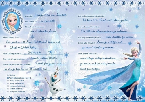 Buchcover und Innenansicht für das Buch: Disney Die Eiskönigin: Mein Elsa-Freundebuch