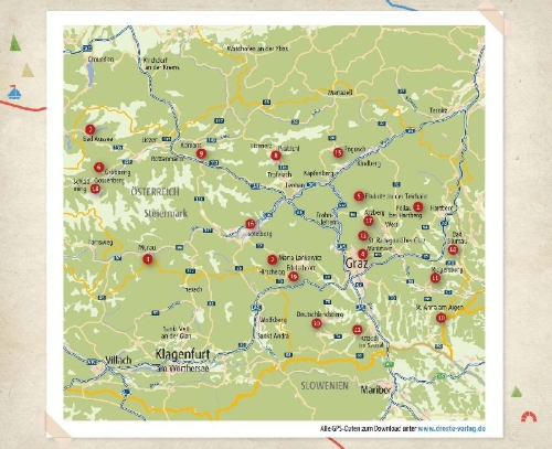Buchcover und Innenansicht für das Buch: Steiermark. Wandern für die Seele