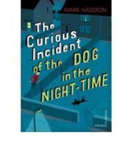 Buchcover und Innenansicht für das Buch: The Curious Incident of the Dog in the Night-Time