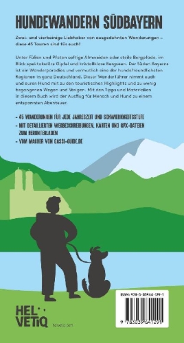 Buchcover und Innenansicht für das Buch: Hundewandern Südbayern