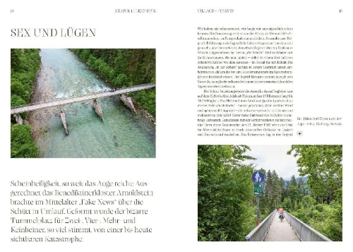 Buchcover und Innenansicht für das Buch: Auf dem Alpe-Adria-Radweg von Villach bis Grado