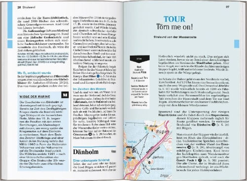 Buchcover und Innenansicht für das Buch: DUMONT Reise-Taschenbuch Reiseführer Rügen, Hiddensee & Stralsund